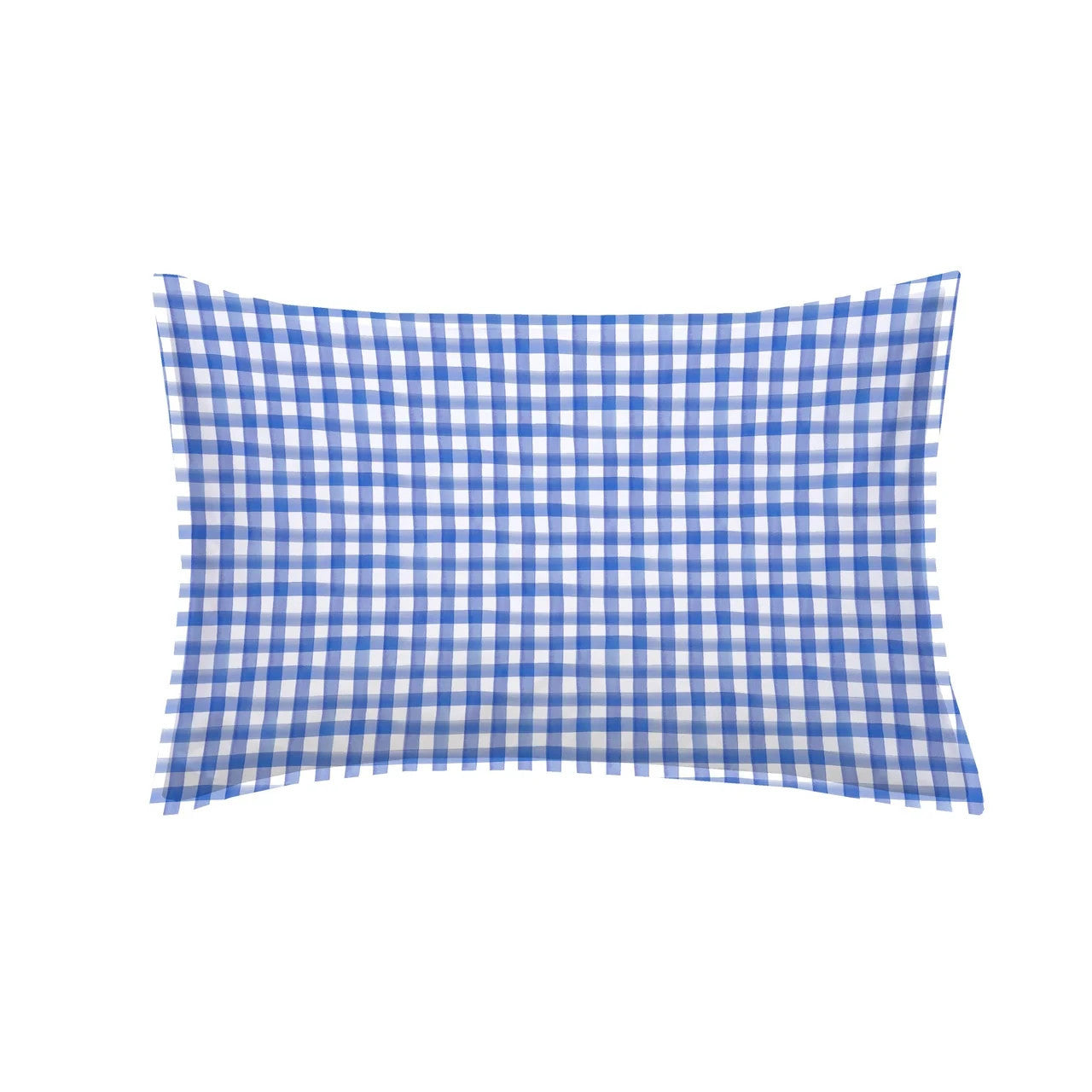 Gingham Plain Pillowcase Bluebellgray